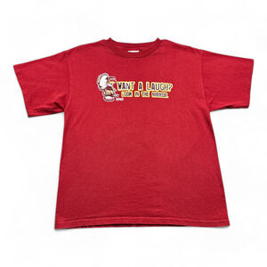 Vintage Skater Shirt Adult MEDIUM Red Witnits Humor 90s Y2K Youth EXTRA LARGE